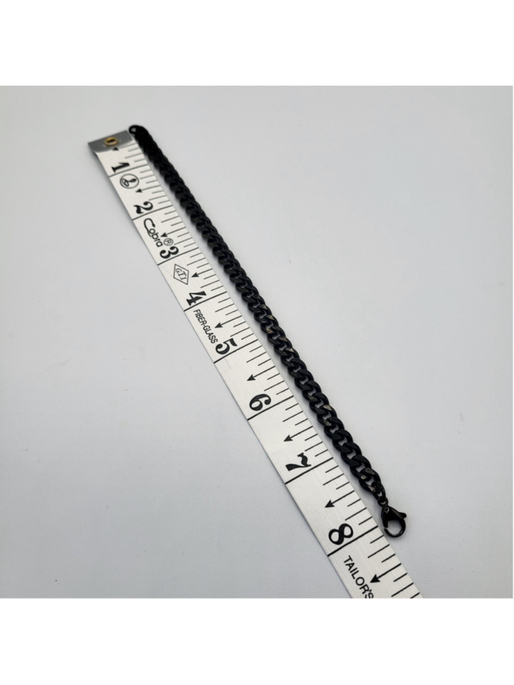 Men's 8" Black-Plated Cuban Link Chain Bracelet – NWOT - Picture 3 of 14
